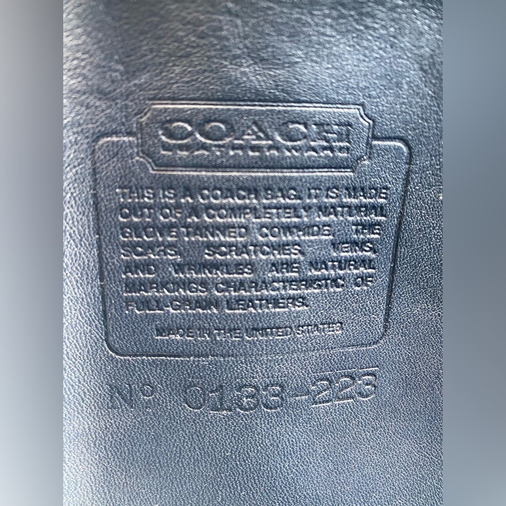 Vintage Coach Navy Blue Leather Binocular Bag #9853 - Picture 16 of 16